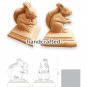SET OF 10 Unfinished Decorative Carved Newel Post Cap Squirrel