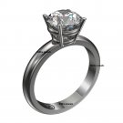 14k White Gold Finish 925 Sterling Solid Silver Womens Engagement Ring