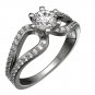 925 Sterling Solid Silver Womens Wedding Engagement Diamond Ring