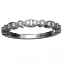 925 Sterling Solid Silver Women's Wedding Anniversary Diamond Ring