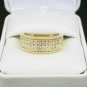 14k Yellow Gold Finish 925 Sterling Silver His Her Diamond Trio Ring Set