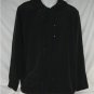 Beaded Sequined Black Dress Shirt Sz 14 L Tuxedo Style