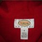 Talbots Red Long Tunic Dress Linen Blend 8P 8 P MOP Buttons