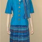 3pc Blue Leslie Fay Skirt Suit 10P 10 P