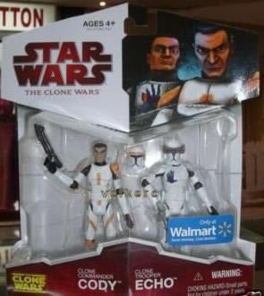 STAR WARS 2009 WALMART (COMMANDER CODY, & CLONE ECHO)!!