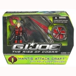 Gi Joe Rise of Cobra mantis attack craft with aqua viper misb
