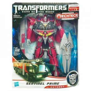 TRANSFORMERS DARK OF THE MOON LEADER CLASS sentinel prime MISB