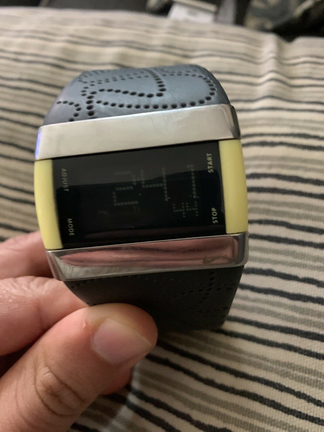 NIKE MERGE STEP DARK GRAY & YELLOW WATCH WITH FLORAL BAND WC0025 H2O RESIST