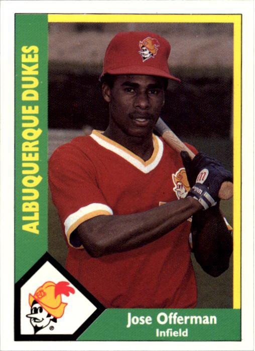 1990 Albuquerque Dukes CMC 19 Jose Offerman