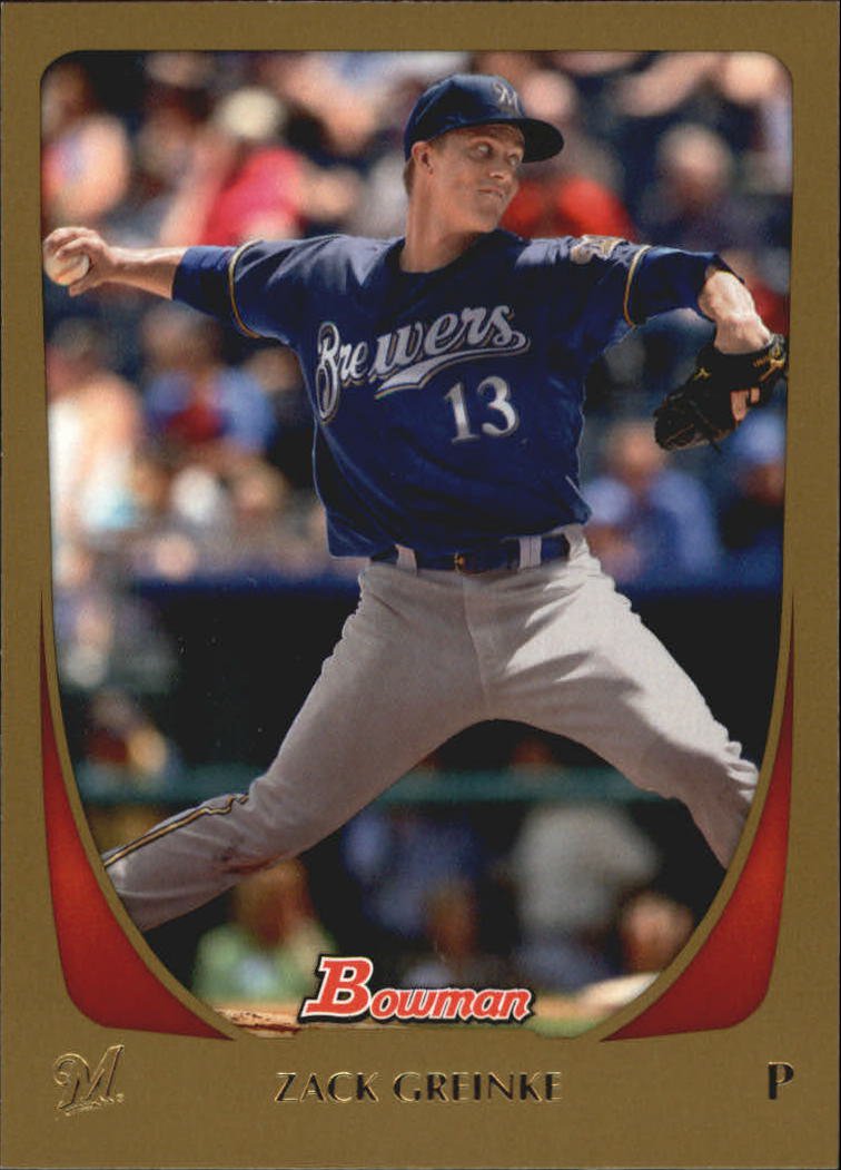 2011 Bowman Gold 125 Zack Greinke