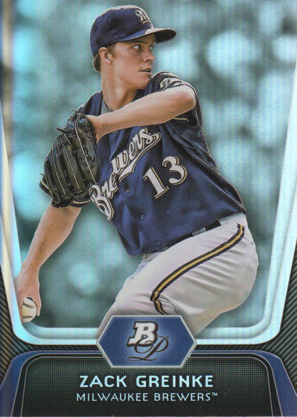2012 Bowman Platinum 87 Zack Greinke