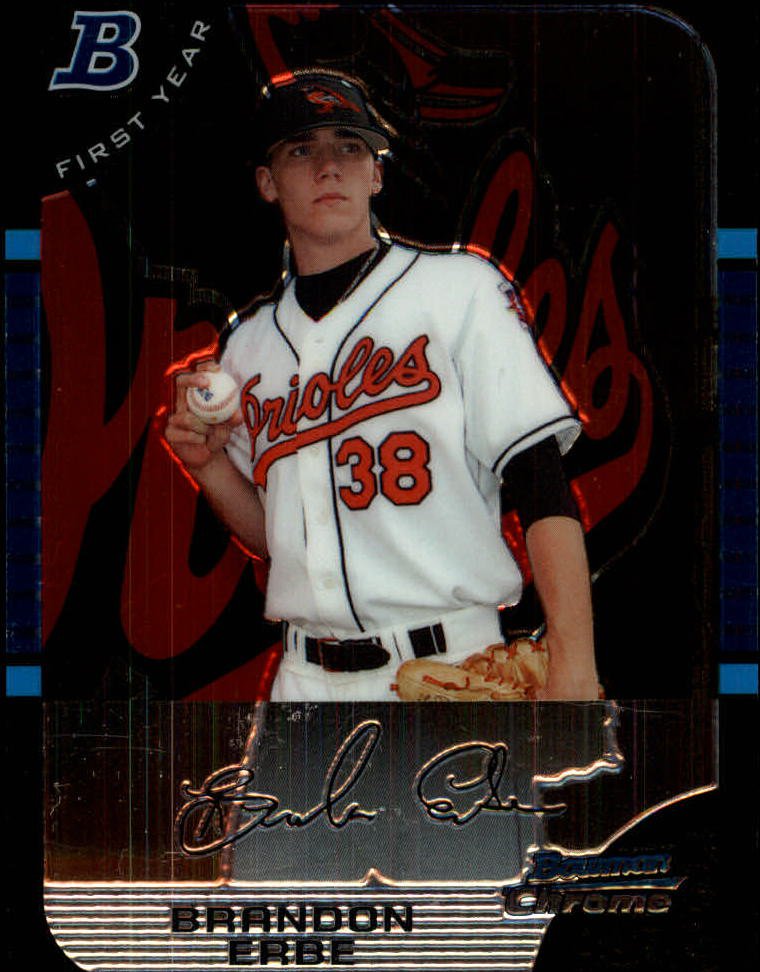 2005 Bowman Chrome Draft 48 Brandon Erbe FY RC