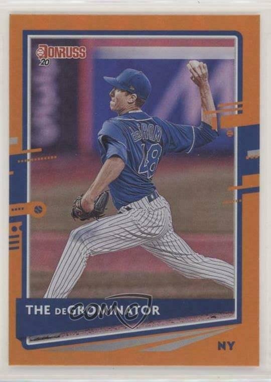 2020 Donruss Holo Orange Variations 71 Jacob deGrom