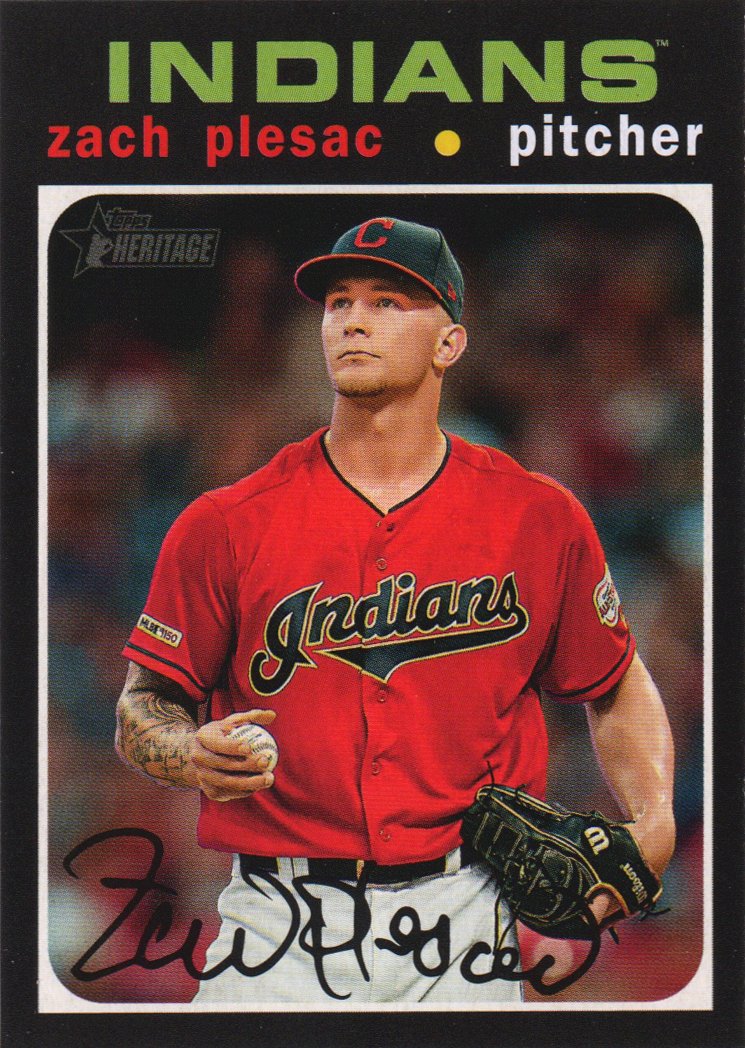 2020 Topps Heritage 254 Zach Plesac