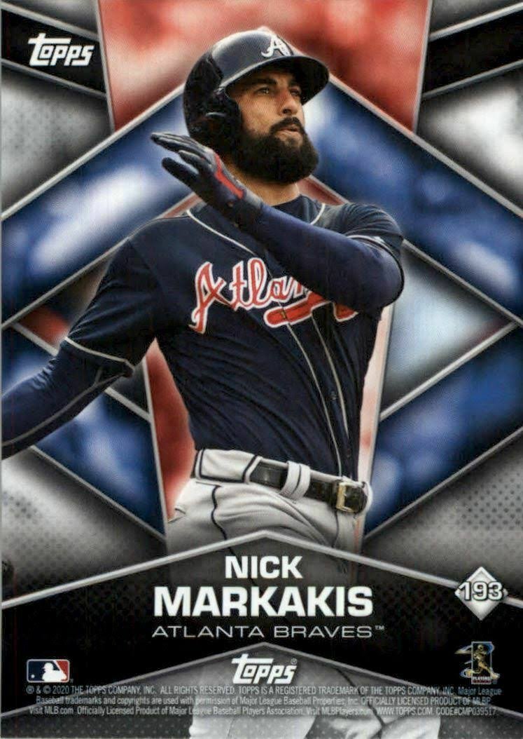 2020 Topps Stickers Cards 193 Nick Markakis