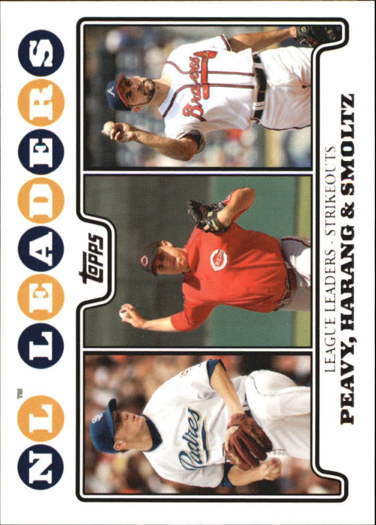 2008 Topps 327 Jake Peavy/Aaron Harang/John Smoltz