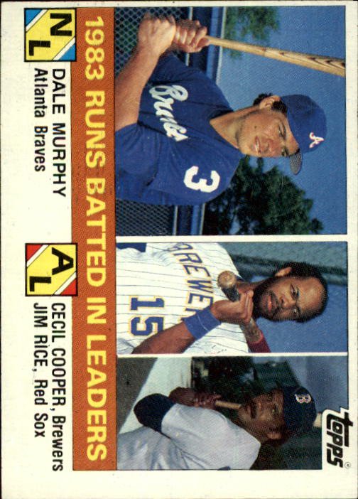 1984 Topps 133 Dale Murphy/Cecil Cooper/Jim Rice LL