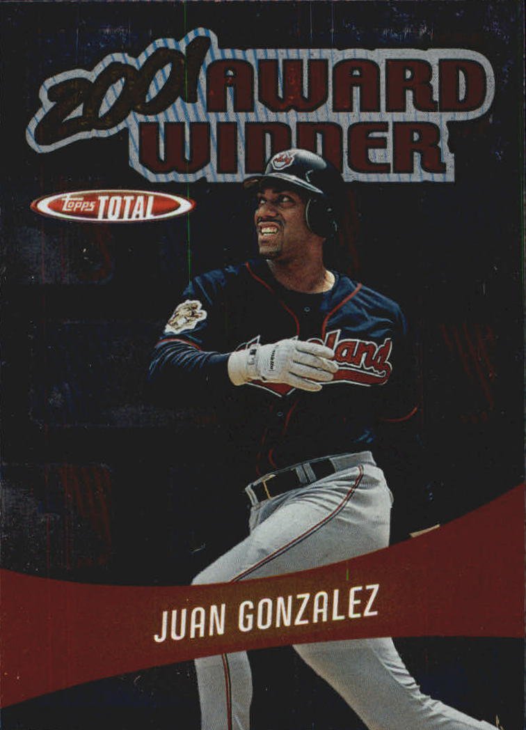 2002 Topps Total Award Winners AW11 Juan Gonzalez