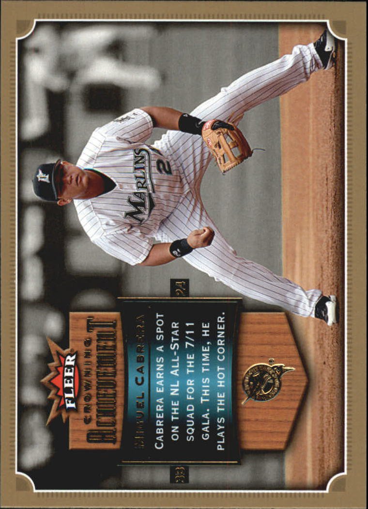2007 Fleer Crowning Achievement MC Miguel Cabrera