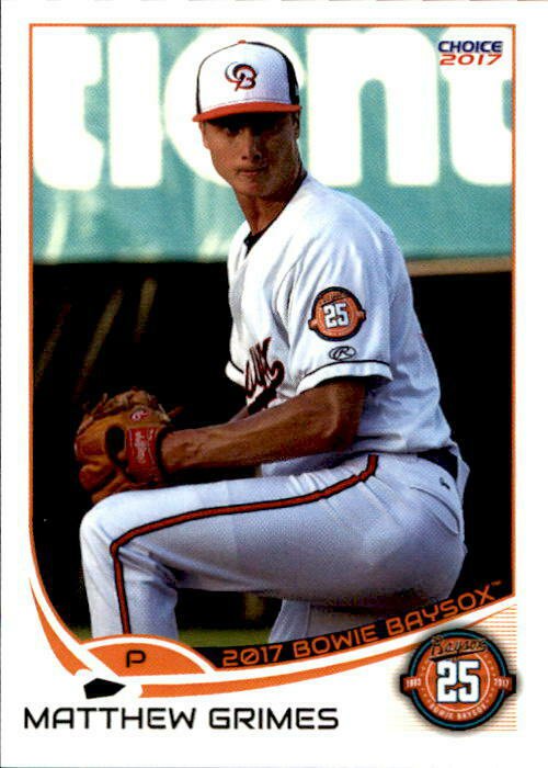 2017 Bowie Baysox Choice 8 Matthew Grimes