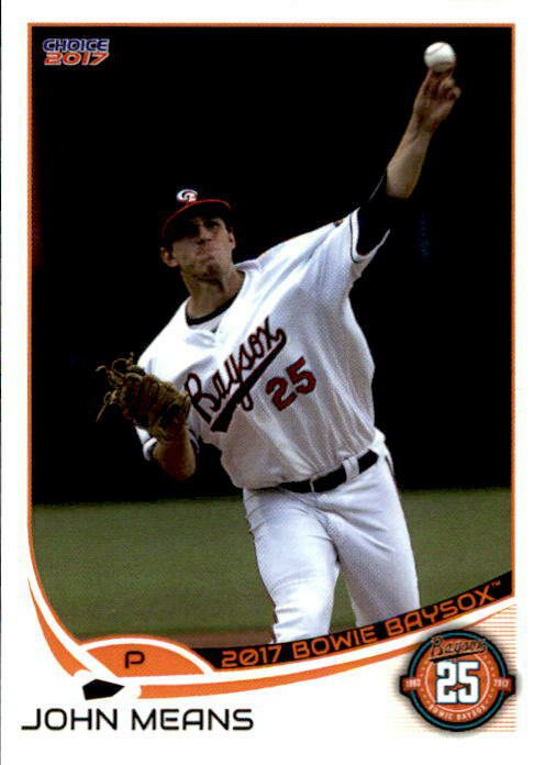 2017 Bowie Baysox Choice 16 John Means