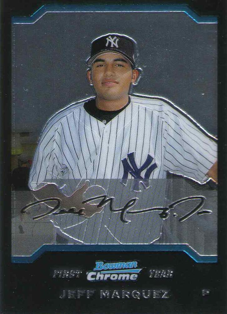 2004 Bowman Chrome Draft 108 Jeff Marquez RC