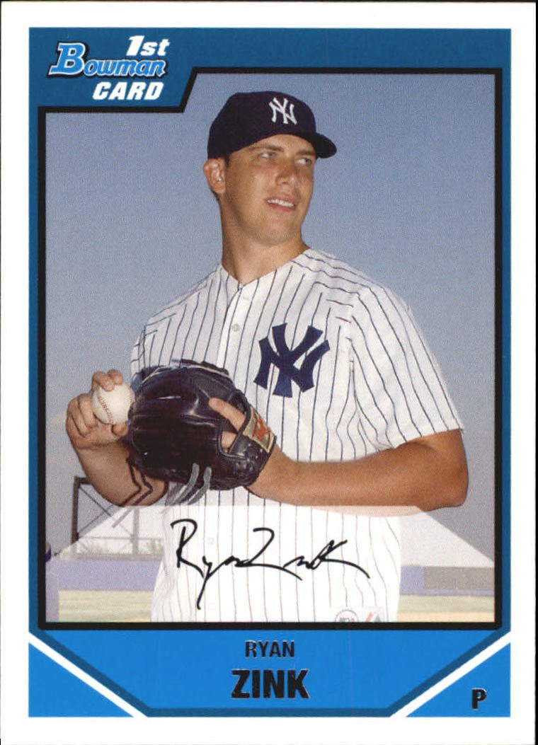 2007 Bowman Chrome Draft Draft Picks BDPP9 Ryan Zink