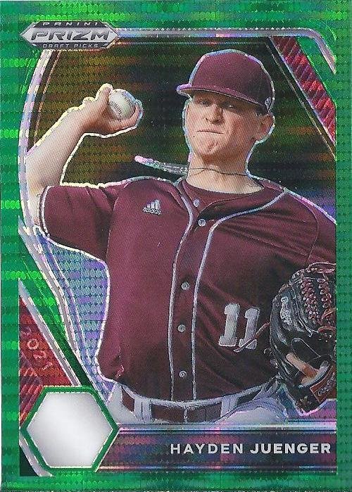 2021 Panini Prizm Draft Picks Prizms Green Pulsar 182 Hayden Juenger