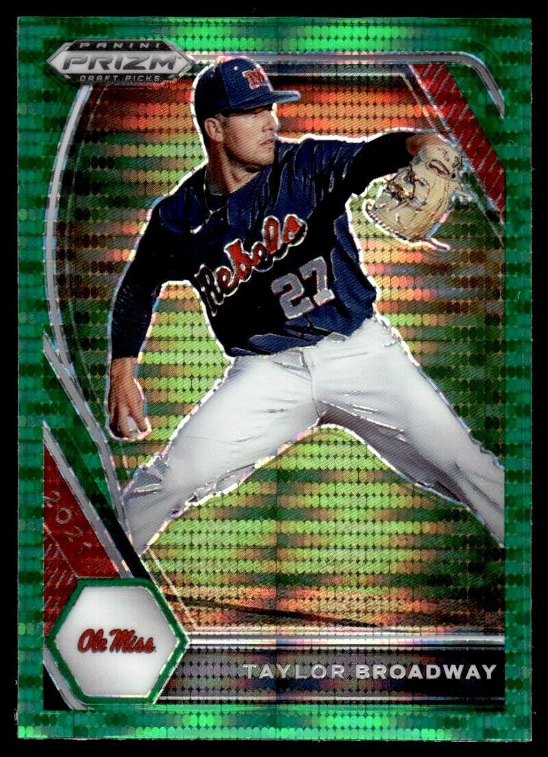 2021 Panini Prizm Draft Picks Prizms Green Pulsar 185 Taylor Broadway