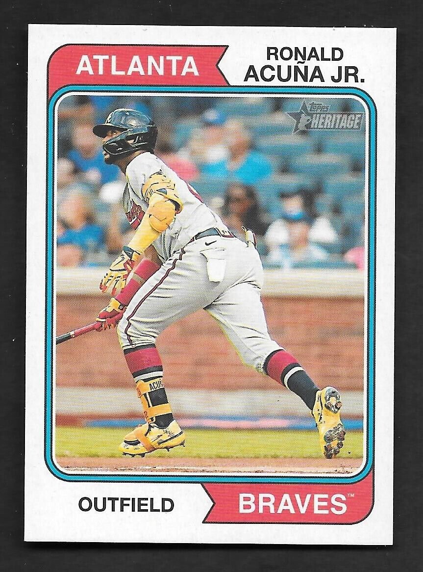 2023 Topps Heritage Name Position Swap Variations 183 Ronald Acuna Jr.