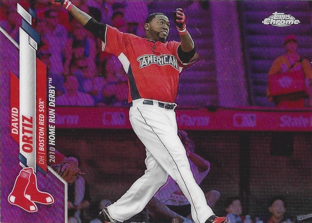 2020 Topps Chrome Update Pink Refractors U94 David Ortiz HRD