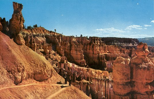 NAVAJO LOOP TRAIL BRYCE CANYON NATIONAL PARK UTAH COLOR POSTCARD #601 UNUSED 1978