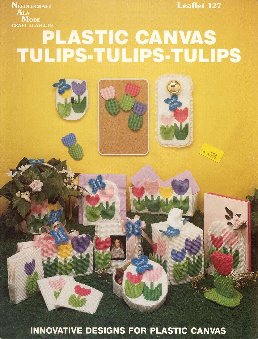 NEEDLECRAFT ALA MODE TULIPS TULIPS TULIPS PLASTIC CANVAS CRAFT