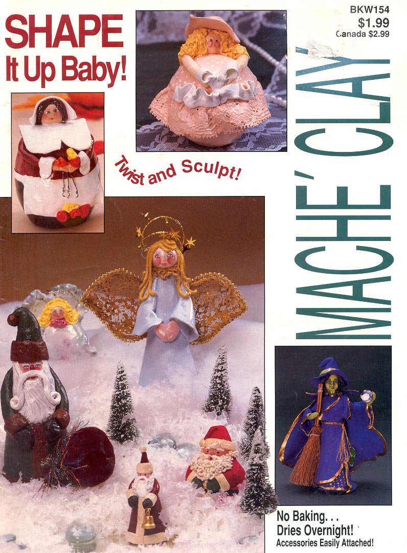 MACHE CLAY - SHAPE IT UP BABY - NO BAKING CRAFT BOOKLET 1991 NEAR MINT