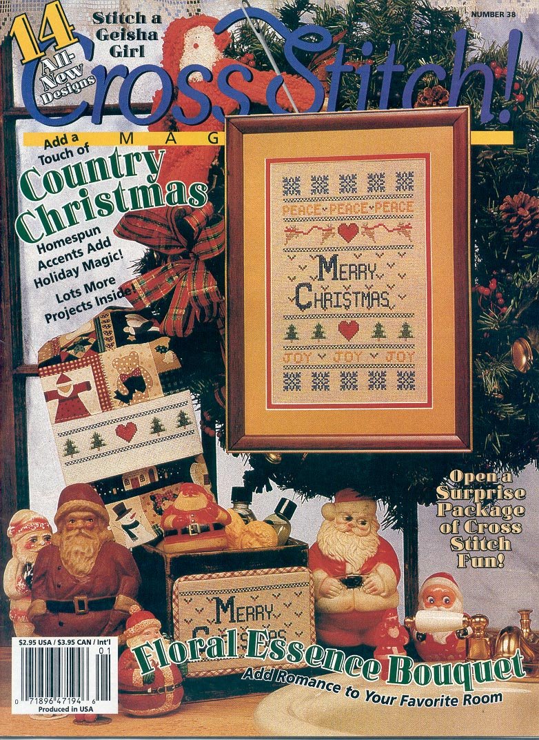 CROSS STITCH MAGAZINE 38 BACK ISSUE DECEMBER JANUARY 1997 NEAR MINT