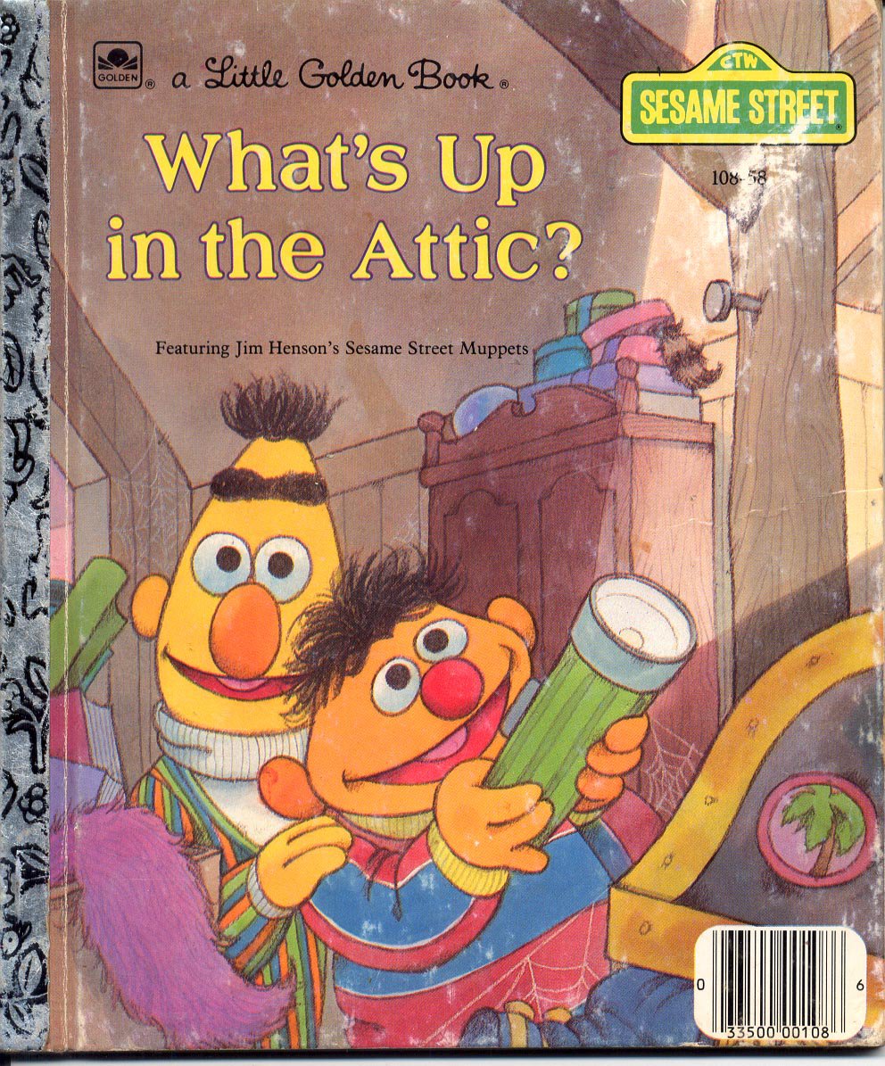 A LITTLE GOLDEN BOOK - WHAT'S UP IN THE ATTIC? # 2 SESAME STREET ...