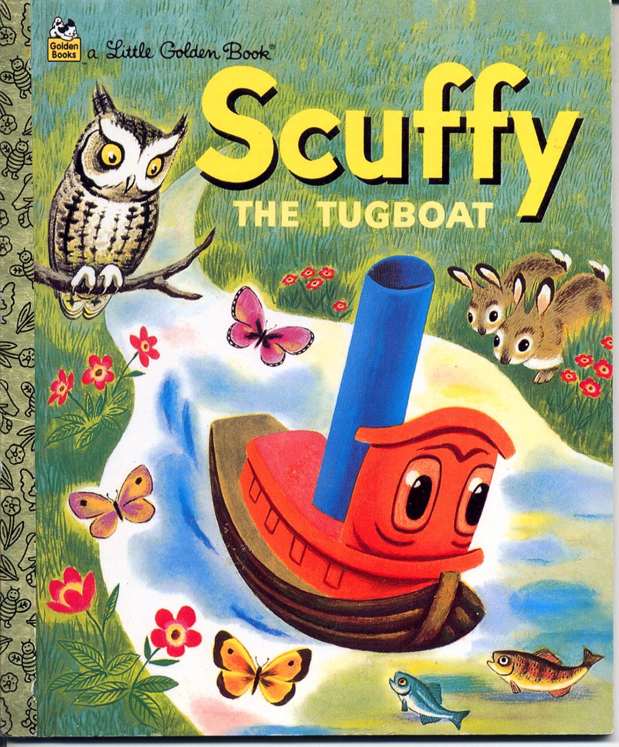 A LITTLE GOLDEN BOOK - SCUFFY THE TUGBOAT # 4 HB 1983 NEAR MINT