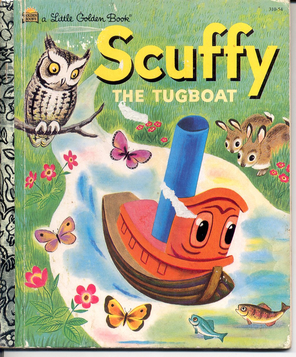 A LITTLE GOLDEN BOOK - CHICK-FIL-A - SCUFFY THE TUGBOAT # 3 HB 1983 GOOD