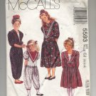 McCALL'S PATTERN #5593 GIRLS DRESS & JUMPSUIT IN TWO LENGTHS SIZE CJ 10-14 CUT 1991