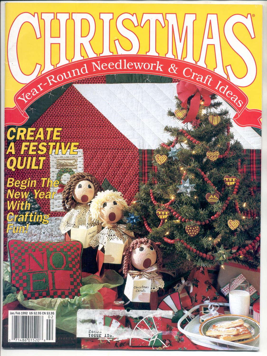 CHRISTMAS YEAR-ROUND NEEDLEWORK & CRAFT IDEAS BACK ISSUE MAGAZINE JAN FEB 1992 NEAR MINT