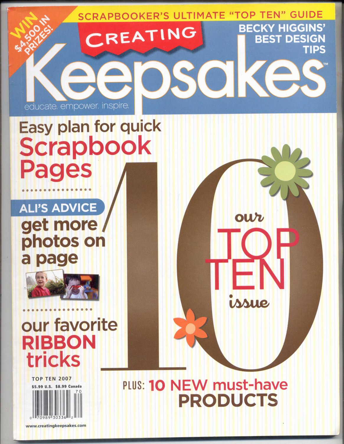 CREATING KEEPSAKES SCRAPBOOKING CRAFT MAGAZINE ULTIMATE TOP 10 SPECIAL