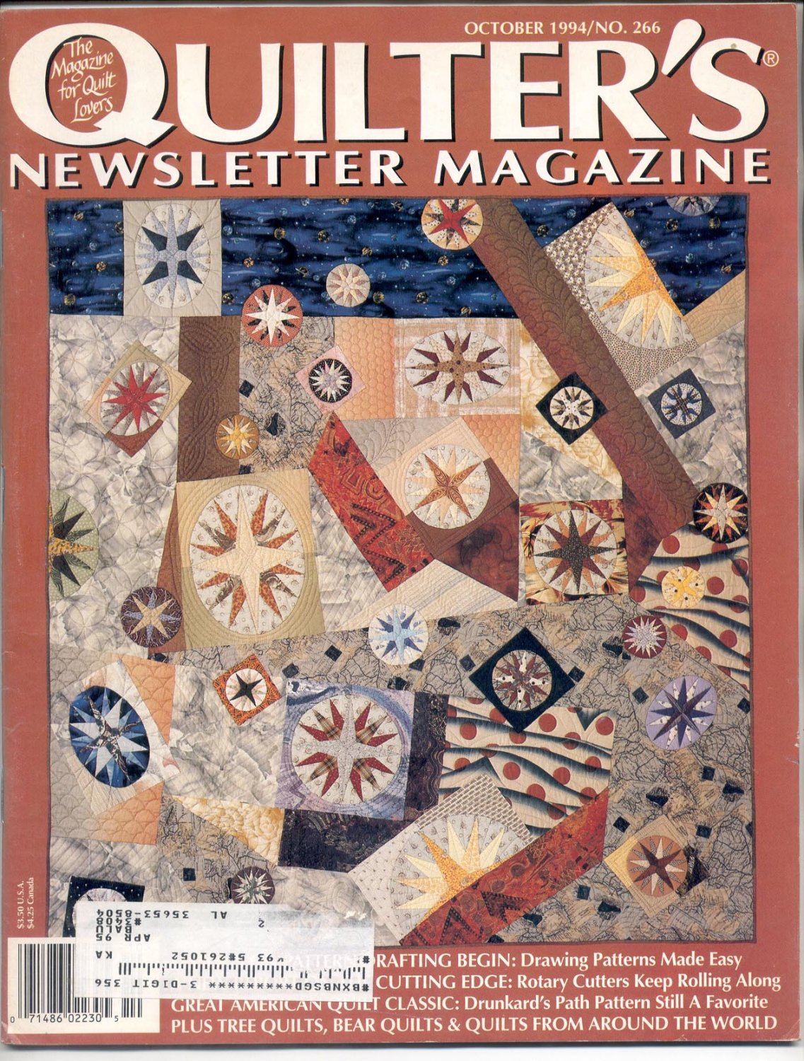 QUILTER'S NEWSLETTER MAGAZINE BACK ISSUE CRAFT MAGAZINE OCTOBER 1994