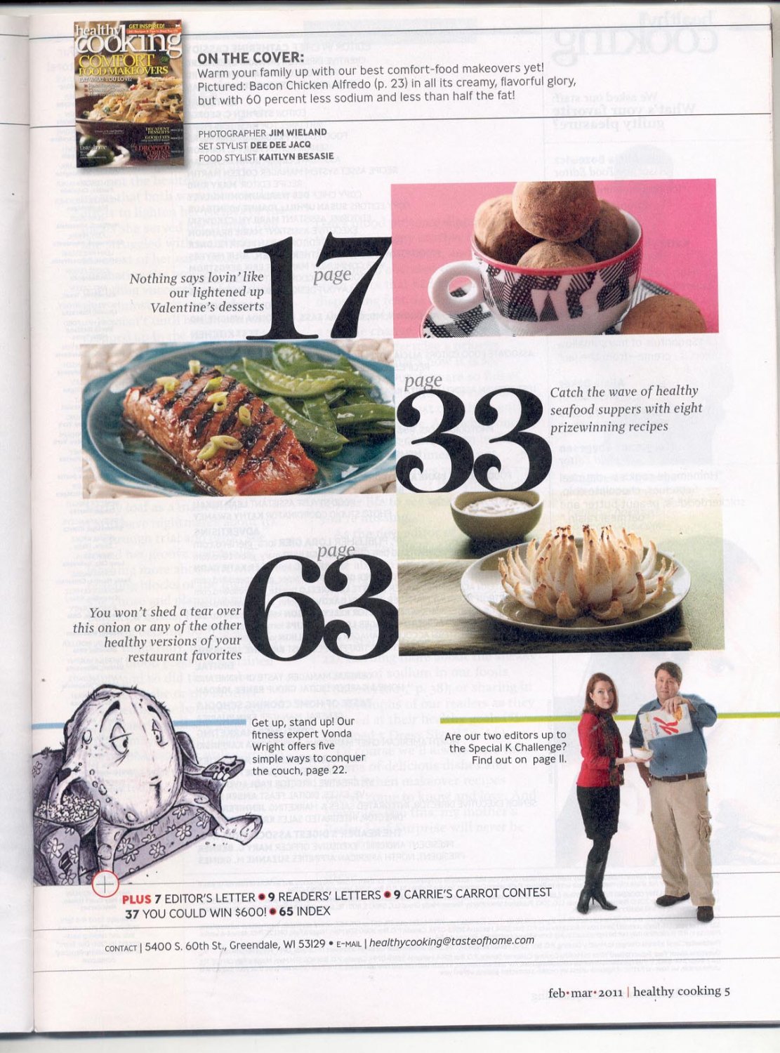 TASTE OF HOME'S HEALTHY COOKING MAGAZINE ~COMFORT FOODS & DECADENT ...