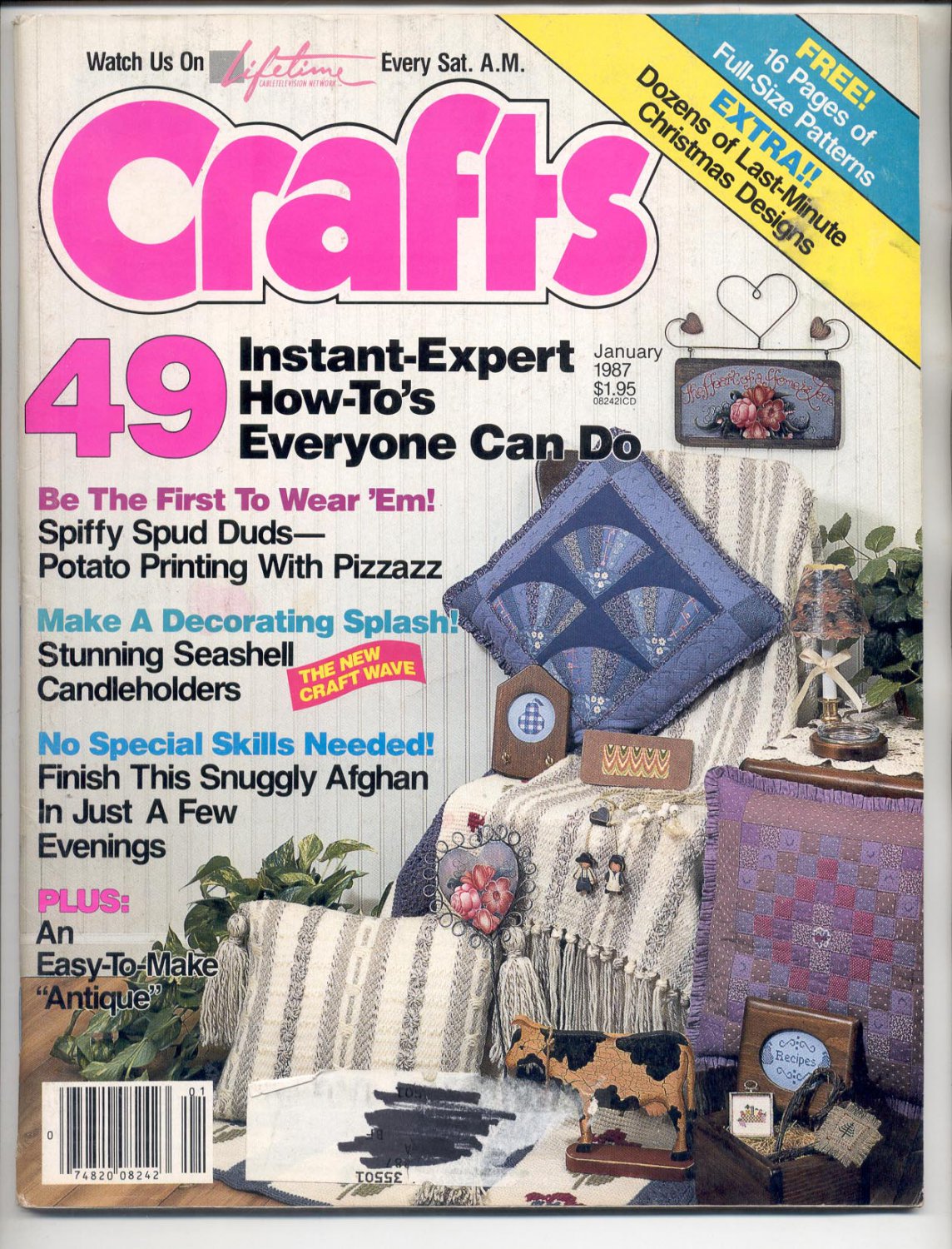 CRAFTS MAGAZINE BACK ISSUE ~ JANUARY 1987 W/ FULL SIZE PULL OUT ...