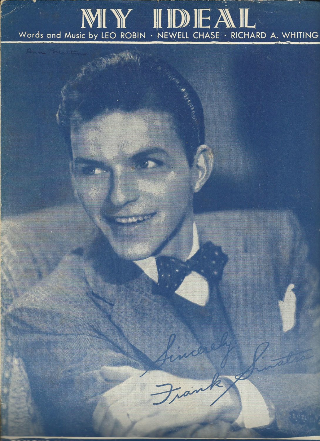 MY IDEAL with FRANK SINATRA PHOTO COVER 1930 VINTAGE SHEET MUSIC NEAR MINT