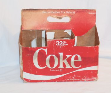 Details about   Vintage Coke K Cardboard  6 Pack Glass 12oz  Bottle Size Advertising 