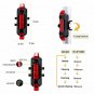 Road Bike Rechargeable LED Tail light Taillight USB Rear Safety Warning Bright