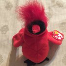 RARE Ty Beanie Baby Mac Cardinal - Many Errors Including P.E.Pellets 5 ERRORS!