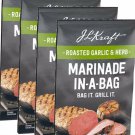 4 x JL Kraft Roasted Garlic & Herb Marinade in a Bag 12 ounce (48 oz total)
