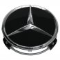 60 mm Mercedes Black Hubcap Center Wheel Cap